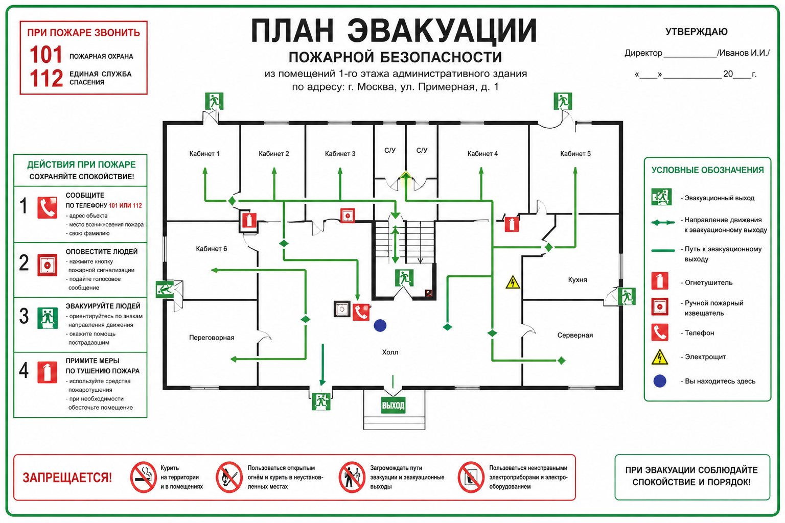 План эвакуации по пожарной безопасности в Туле: кто разрабатывает и зачем он нужен